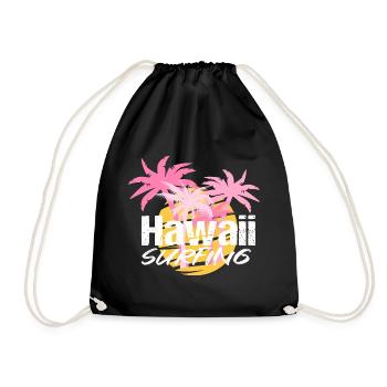 Hawaii Surfing Palmen - Turnbeutel - Schwarz - Vorne
