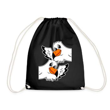 Seagull Seagulls - Drawstring Bag - black - Front