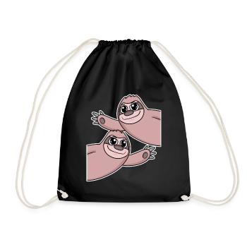 Paresseux paresseux - Sac de sport léger - noir - Devant