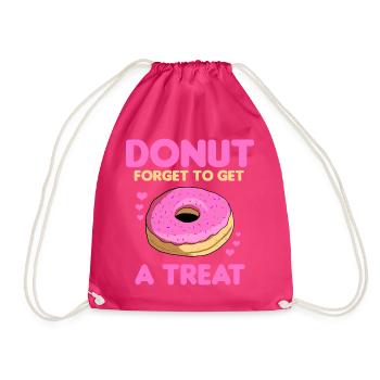 Donut -Liebhaber Naschkatze - Turnbeutel - Fuchsia - Vorne