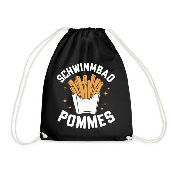 Frites, frites, restauration rapide - Sac de sport léger - noir - Devant