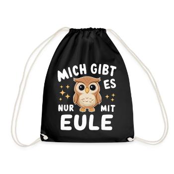 oiseau de nuit hibou hibou oiseau - Sac de sport léger - noir - Devant