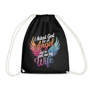 Femme Épouse Partenaire Famille Marié - Sac de sport léger - noir - Devant