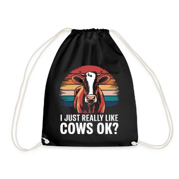 Éleveur de vaches Ferme Éleveur de vaches - Sac de sport léger - noir - Devant