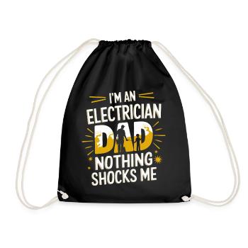 Electrician Electronics Technician Craftsman Profession Saying - Drawstring Bag - black - Front
