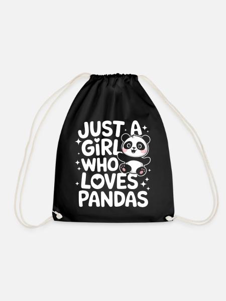 Panda Ours Panda Animal Pandas - Sac de sport léger - noir