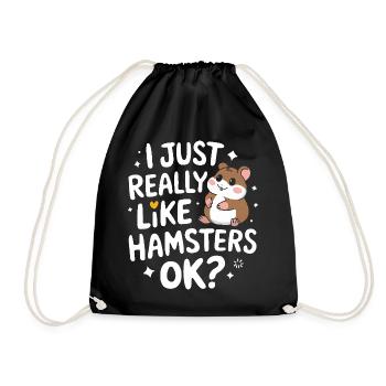 Hamster - Turnbeutel - Schwarz - Vorne