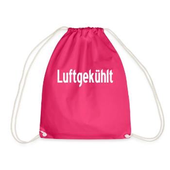 Luftgekühlt - German Word - Turnbeutel - Fuchsia - Vorne