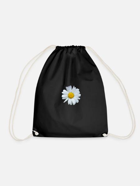 daisy - Drawstring Bag - black