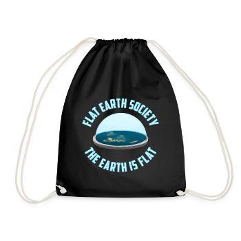 Société de la Terre plate | La terre est plate - Sac de sport léger - noir - Devant
