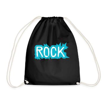 Rock - Turnbeutel - Schwarz - Vorne