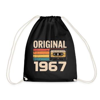 Original 1967 Vintage 1967 Retro Anniversary - Drawstring Bag - black - Front