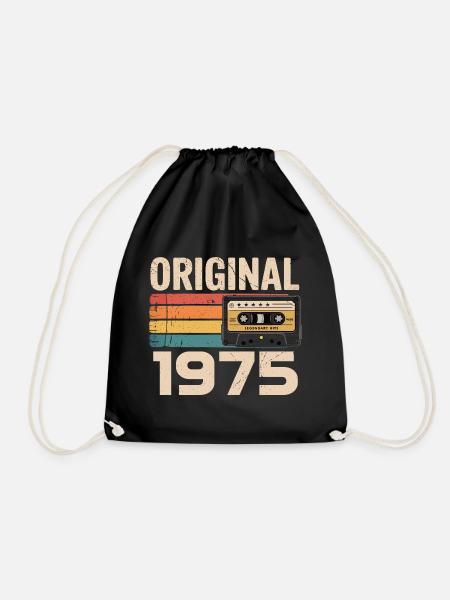 Originaler 1975er Retro-Geburtstag 1975 - Turnbeutel - Schwarz