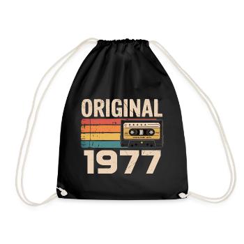 Original 1977 Vintage 1977 Rétro Anniversaire - Sac de sport léger - noir - Devant