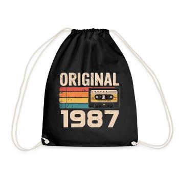 Original 1987 Vintage 1987 Rétro Anniversaire - Sac de sport léger - noir - Devant