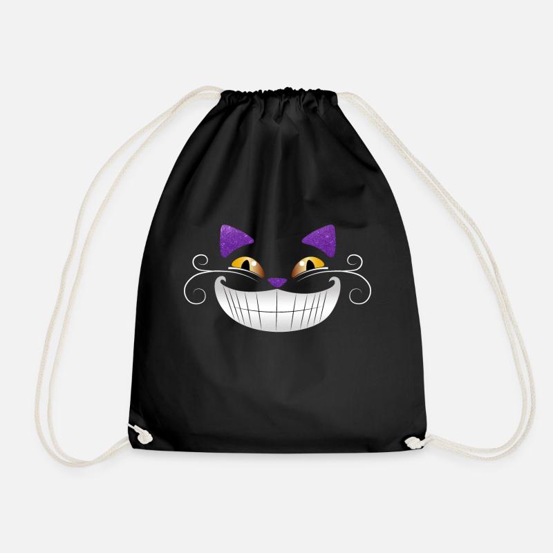 Grinsekatze Tshirt kinder lachen lustig geschenk - Turnbeutel - Schwarz