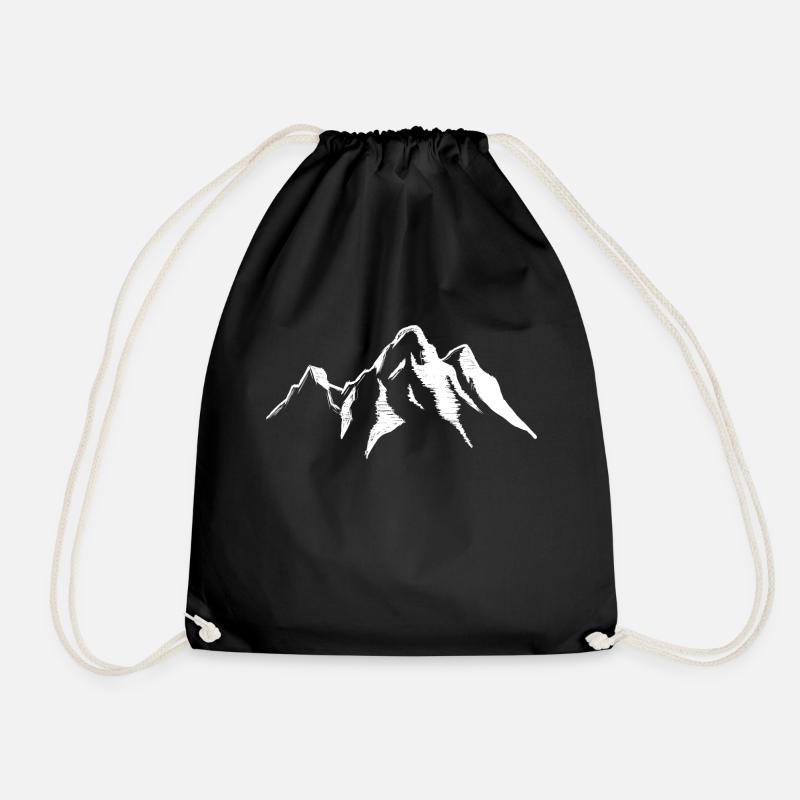 Berge Berg Landschaft Mountains Alpen Ski Schnee - Turnbeutel - Schwarz