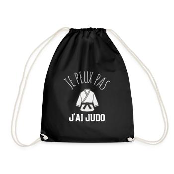 JE PEUX PAS JAI JUDO idée cadeau et tshirt - Sac de sport léger - noir - Devant