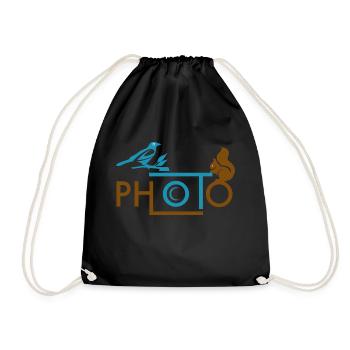 Naturalist photo - Drawstring Bag - black - Front