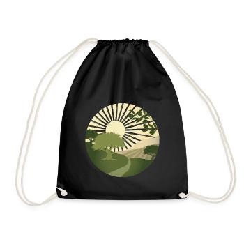 Hike past ancient olive trees - Drawstring Bag - black - Front