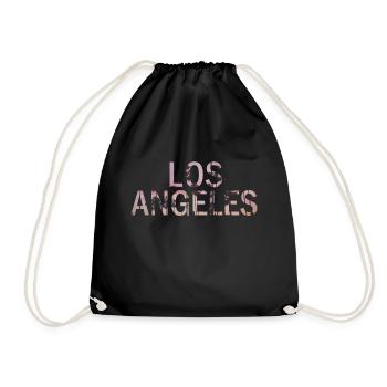 Los Angeles Schriftzug - Turnbeutel - Schwarz - Vorne