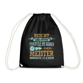 Pflasterer Spruch Geschenk - Turnbeutel - Schwarz - Vorne