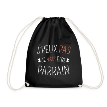J peux pas je vais être parrain - Sac de sport léger - noir - Devant