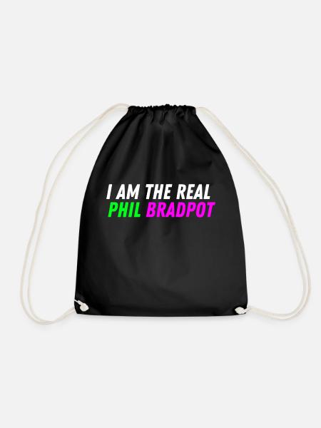 Real Phil Bradpot - Drawstring Bag - black