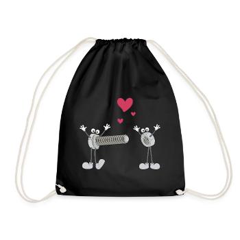 valentinstag vis crazy love love tournevis - Sac de sport léger - noir - Devant