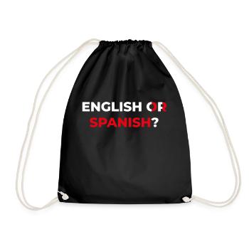ENGLISH OR SPANISH - Turnbeutel - Schwarz - Vorne