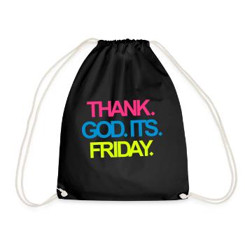 Its Friday! - Turnbeutel - Schwarz - Vorne