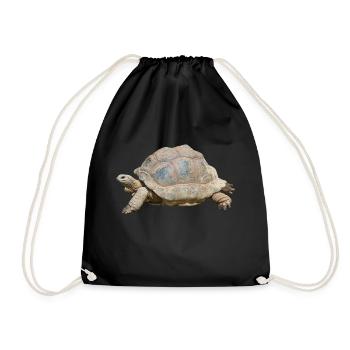 turtle schilkroete - Turnbeutel - Schwarz - Vorne