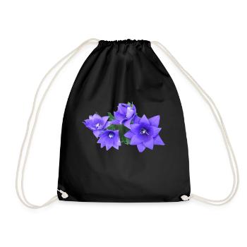 flowers lilies tulips orchids sunflower dahlia ger - Drawstring Bag - black - Front