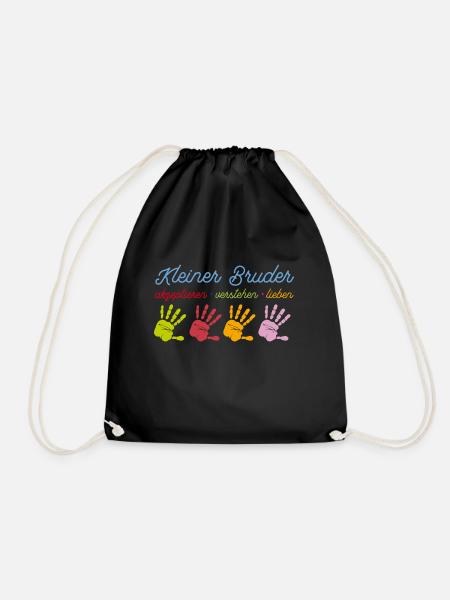 Kleiner Bruder T-Shirt - Turnbeutel - Schwarz