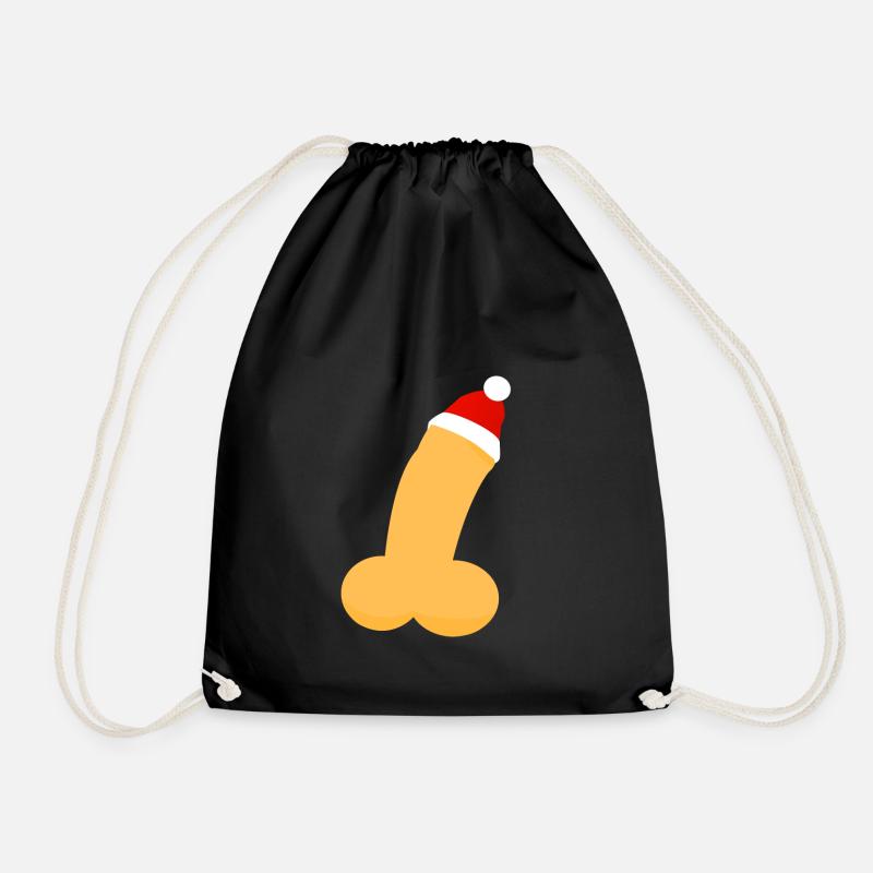 Penis Christmas - Drawstring Bag - black
