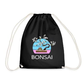 BONSAI Yamadori Bonsai Master Bonsai Tree - Drawstring Bag - black - Front