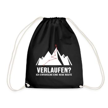 Bergwandern Gratwanderung Weglos Alpin Bergweg - Turnbeutel - Schwarz - Vorne