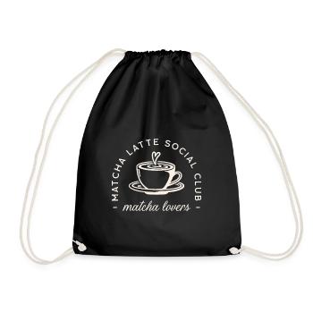 Thé matcha latte aesthetic humour - Sac de sport léger - noir - Devant