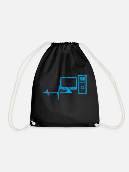 Cadeau Heartbeat Ordinateur PC - Sac de sport léger - noir