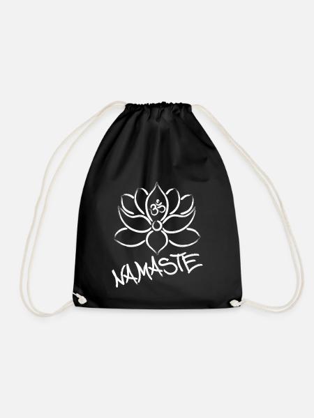Yoga fleur de lotus méditation fleur de lotus - Sac de sport léger - noir