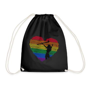 feldhockey hockey fieldhockey-lgbt - Drawstring Bag - black - Front