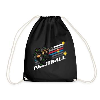 paintball gotcha markierer paintballer - Turnbeutel - Schwarz - Vorne