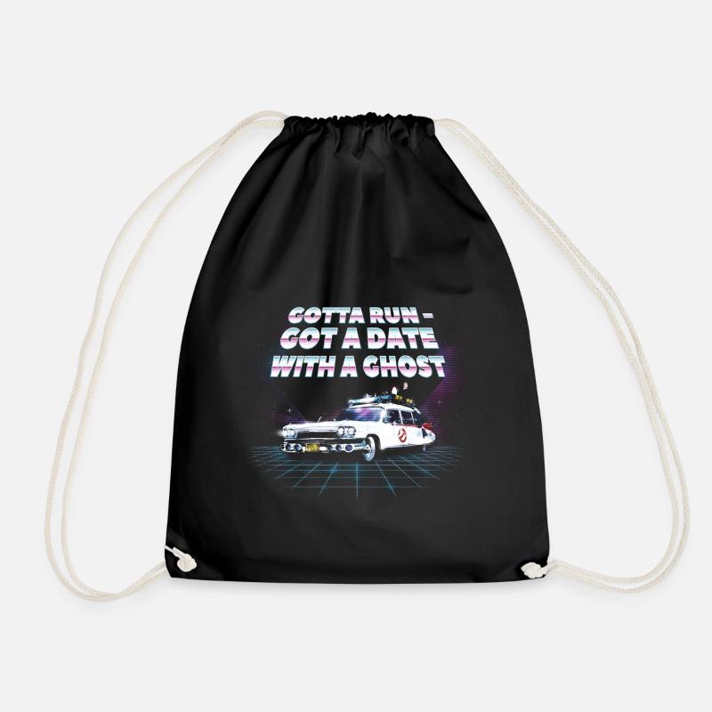 Ghostbusters Got A Date With A Ghost - Drawstring Bag - black