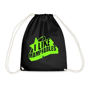 I like Mampfables - Live Healthy in the Spirit - Drawstring Bag - black - Front