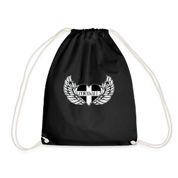 Love Cornwall - Drawstring Bag - black - Front