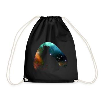 Galaxy Space Cat - Sac de sport léger - noir - Devant