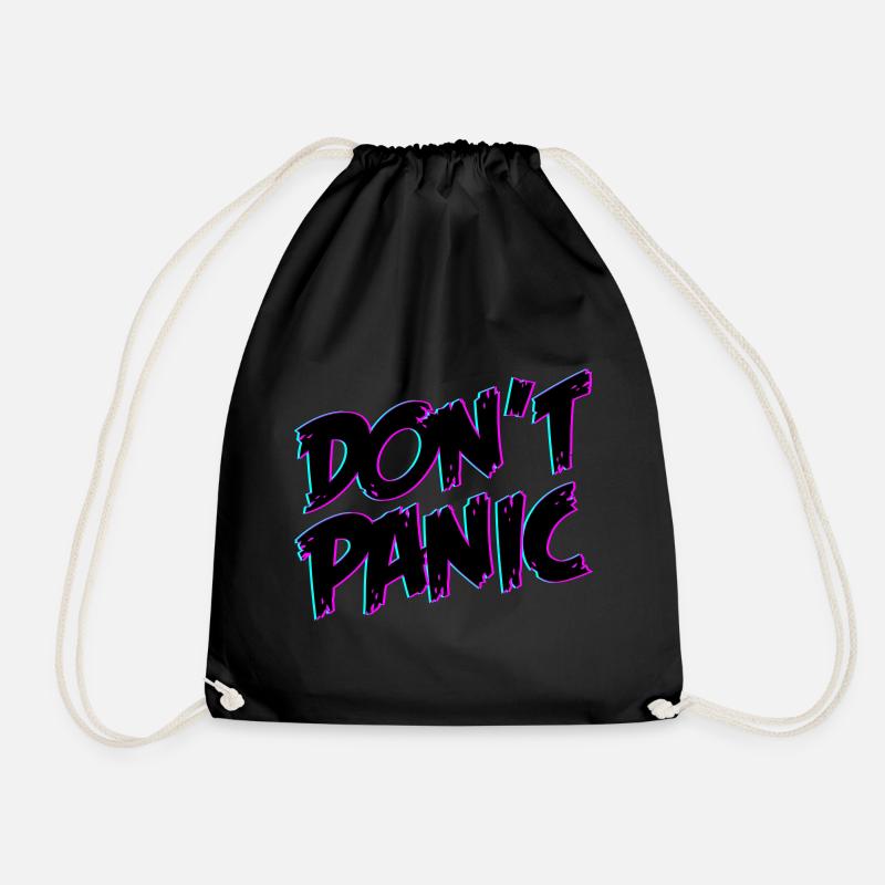 Dont Panic Don´t Panic | Farben änderbar - Turnbeutel - Schwarz