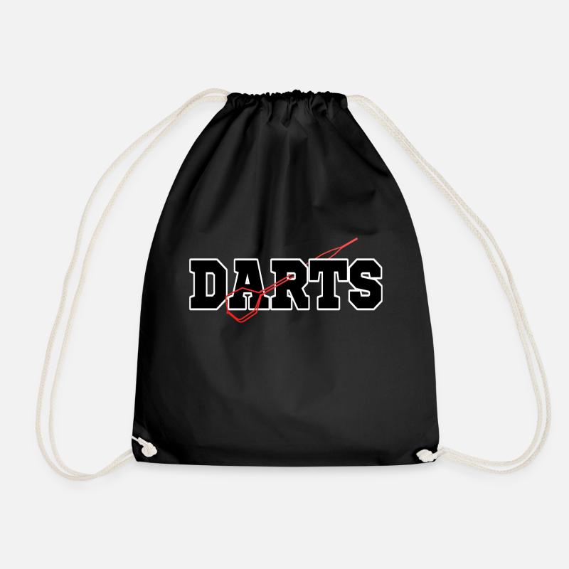 Darts Dart Dartpfeil - Turnbeutel - Schwarz