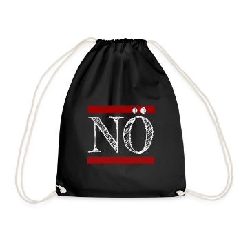Nö Nope Neinsager Lifestyle Statement - Turnbeutel - Schwarz - Vorne