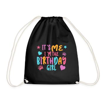 Birthday girl - Drawstring Bag - black - Front